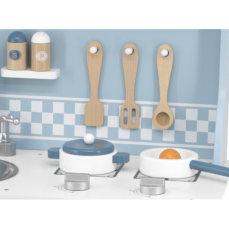 Bucatarie albastra din lemn cu accesorii, PolarB, Viga