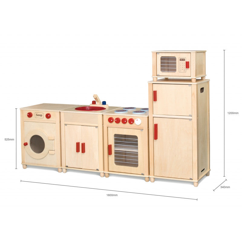 Bucatarie completa pentru copii, lemn natur, Viga