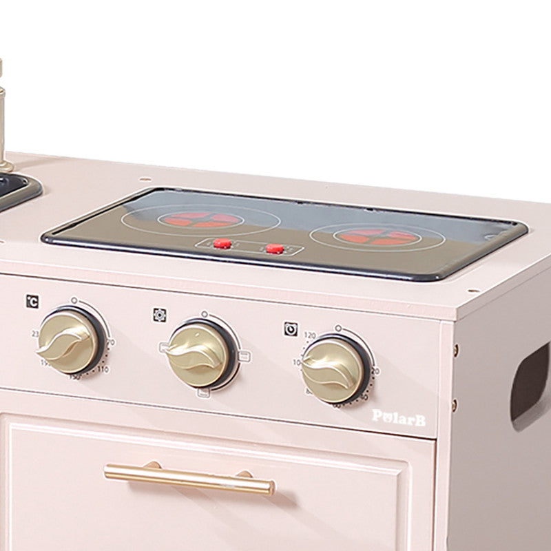 Bucatarie moderna roz pudrat cu lumini si sunete, PolarB Viga