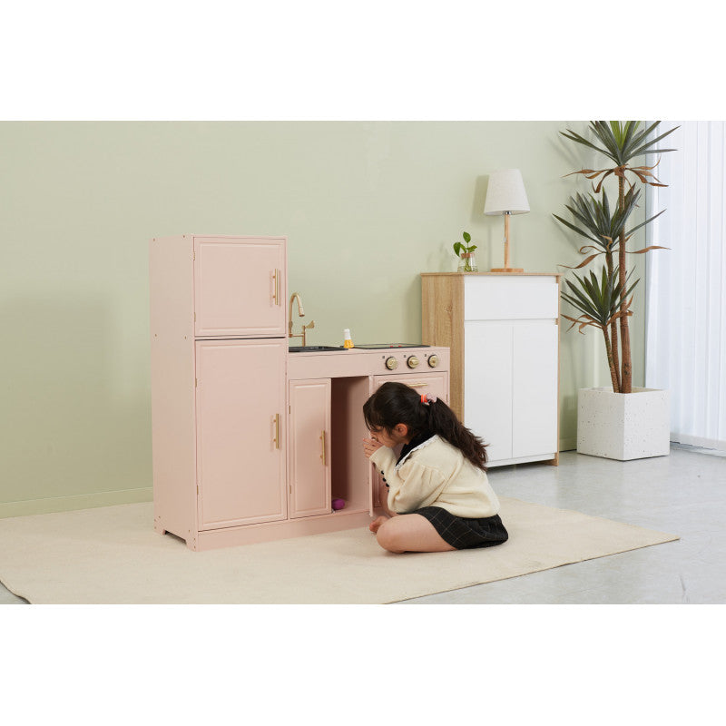 Bucatarie moderna roz pudrat cu lumini si sunete, PolarB Viga