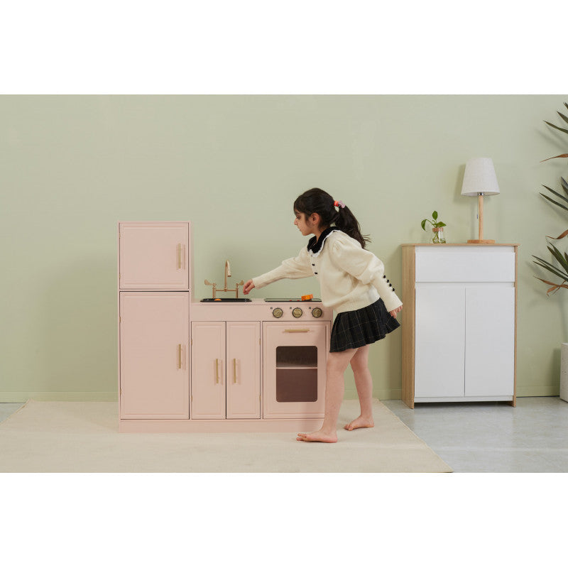 Bucatarie moderna roz pudrat cu lumini si sunete, PolarB Viga