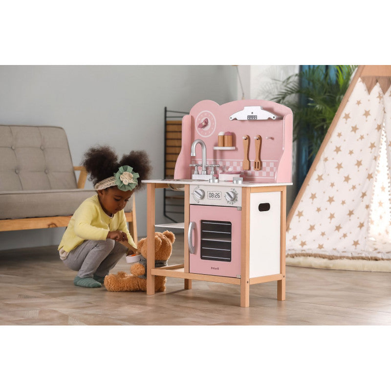 Bucatarie roz din lemn cu accesorii, PolarB, Viga