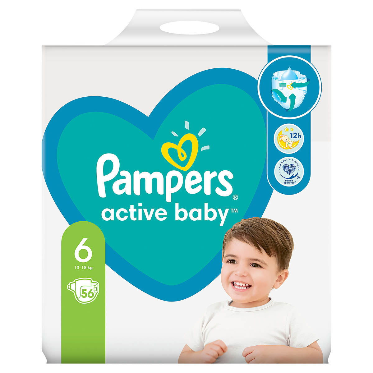 Pampers Active Baby scutece - Nr 6 (13-18 kg) / 56 buc / Giant Pack [ps:1a8e34aa-2bc0-4c15-a39c-73a0d248596a]