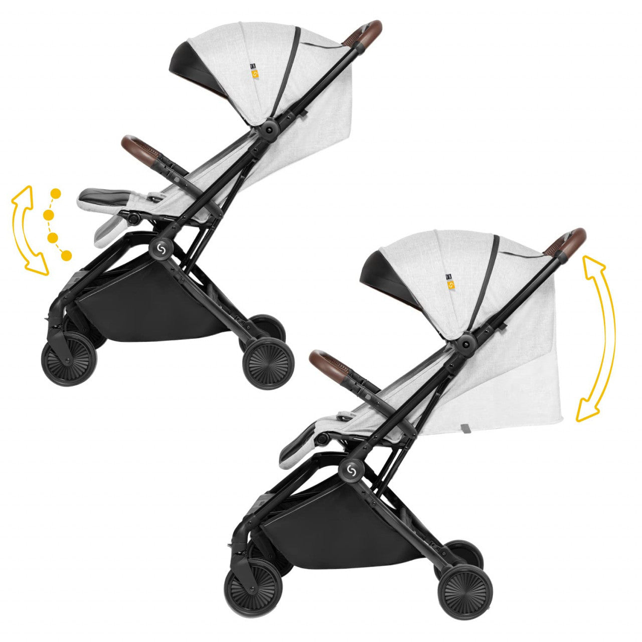 Carucior sport pliabil avion Skiddou Espoo Normandic Dream, ultracompact pentru calatorii, Gri