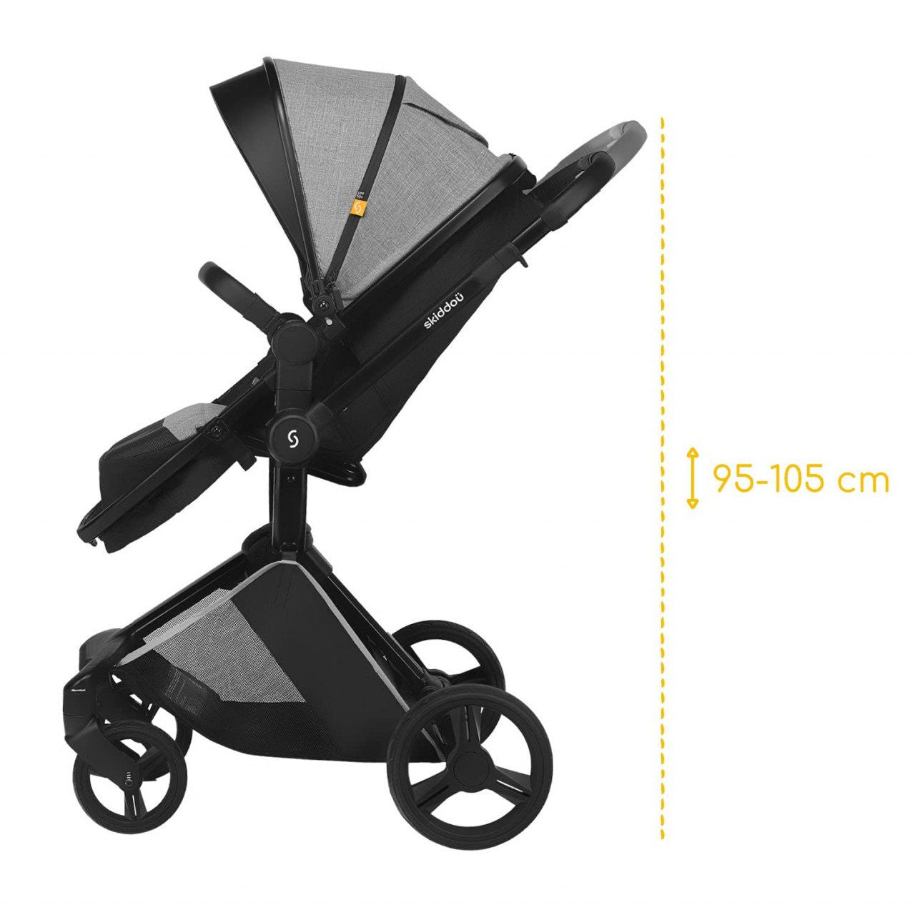 Carucior transformabil 2 in 1 Skiddou Nasjo Normandic Dream, Gri - Imagine 7