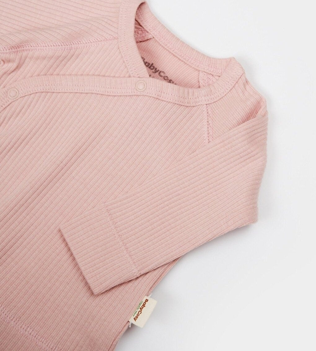 Cutie 4 piese pentru nou nascut - 100% bumbac organic - Verde pal, BabyCosy