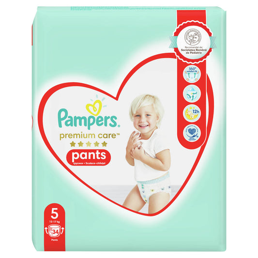 Pampers Premium Care Pants - Nr 5 (12-17 kg) / 34 buc / Value Pack [ps:73911007-5093-478a-baa9-6de3eb58e89b]