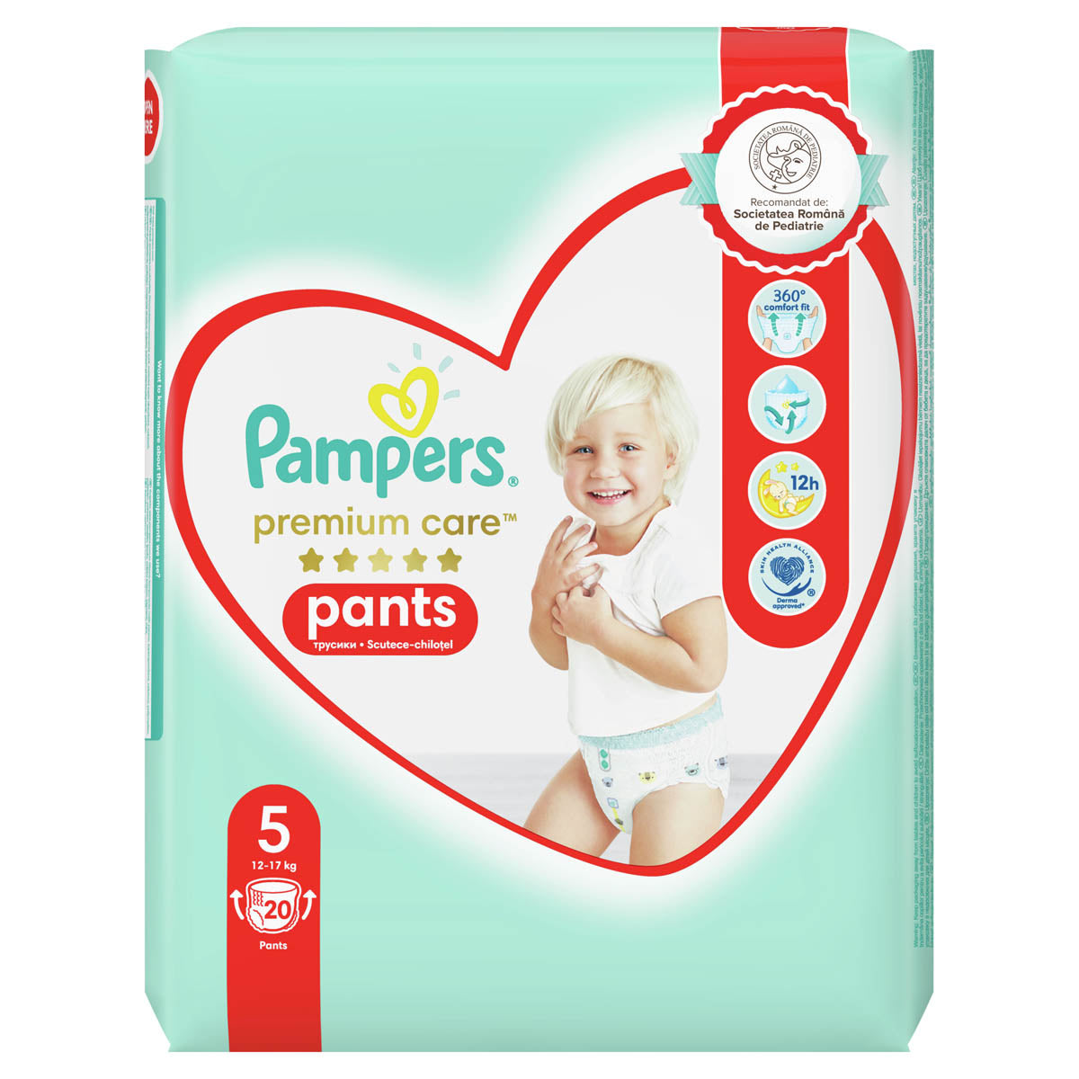 Pampers Premium Care Pants - Nr 5 (12-17 kg) / 20 buc / Carry Pack [ps:7de30f14-94f2-4302-939b-ab87232a20c9]
