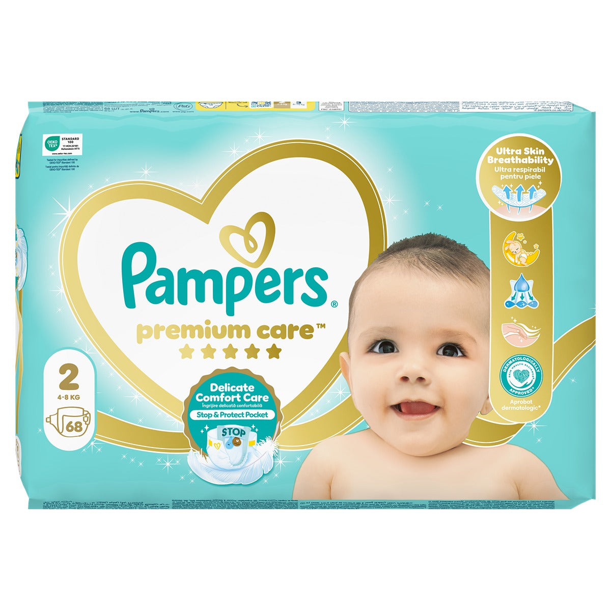 Pampers Premium Care scutece - Nr 2 (4-8 kg) / 68 buc / Value Pack [ps:fe78622f-57cc-402d-95a2-8f15dccd63fa]