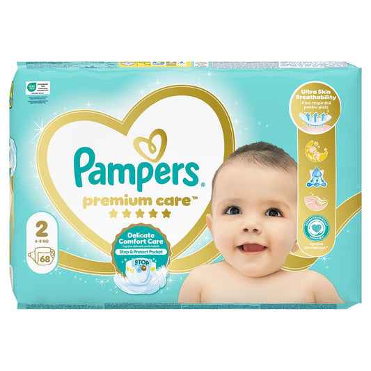 Pampers Premium Care scutece - Nr 2 (4-8 kg) / 68 buc / Value Pack [ps:fe78622f-57cc-402d-95a2-8f15dccd63fa]
