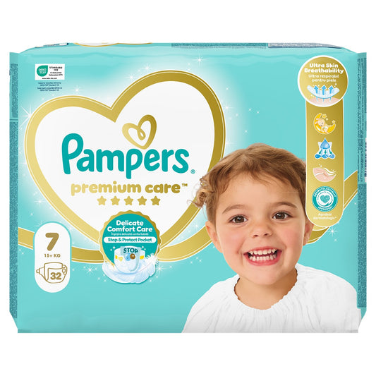 Pampers Premium Care scutece - Nr 7 (17+ kg) / 32 buc / Value Pack [ps:62599b88-8c08-4501-94b9-05f32c565d94]
