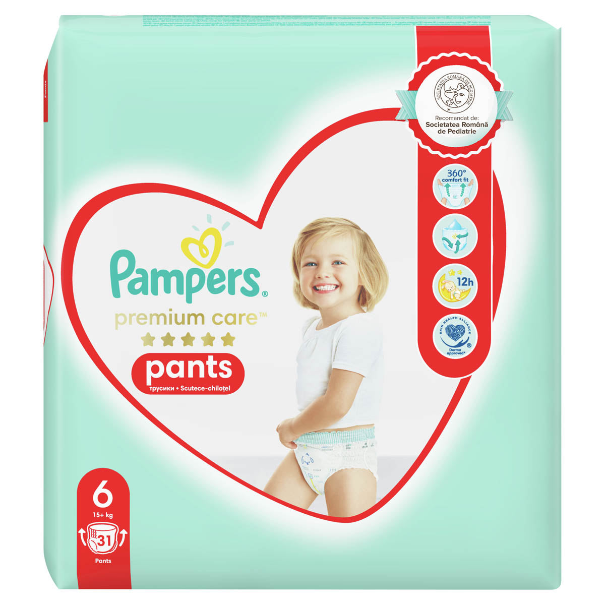 Pampers Premium Care Pants - Nr 6 (+15 kg) / 31 buc / Value Pack [ps:dc4fcab5-5785-49ca-a10d-fd59f10041af]