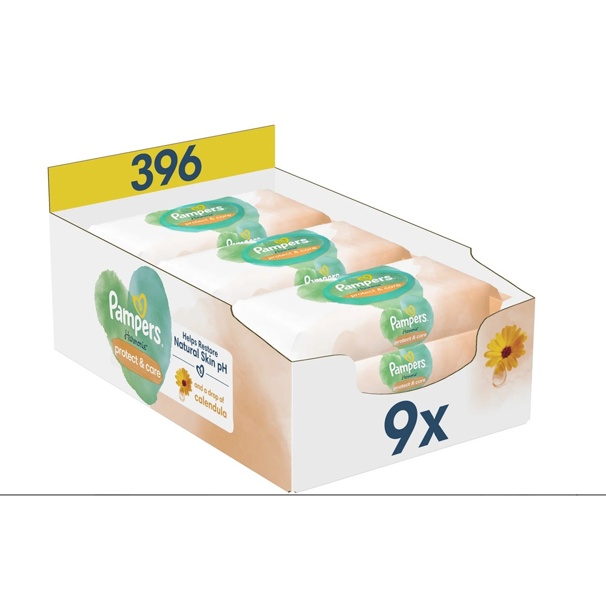 Pampers Harmonie Calendula servetele umede - 9 pachete / 396 buc [ps:7dbd0a49-3a8f-449d-ab0c-04210f048e5b]