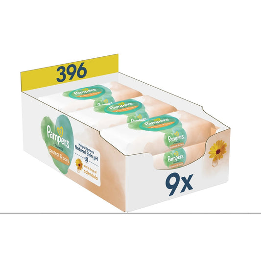 Pampers Harmonie Calendula servetele umede - 9 pachete / 396 buc [ps:7dbd0a49-3a8f-449d-ab0c-04210f048e5b]