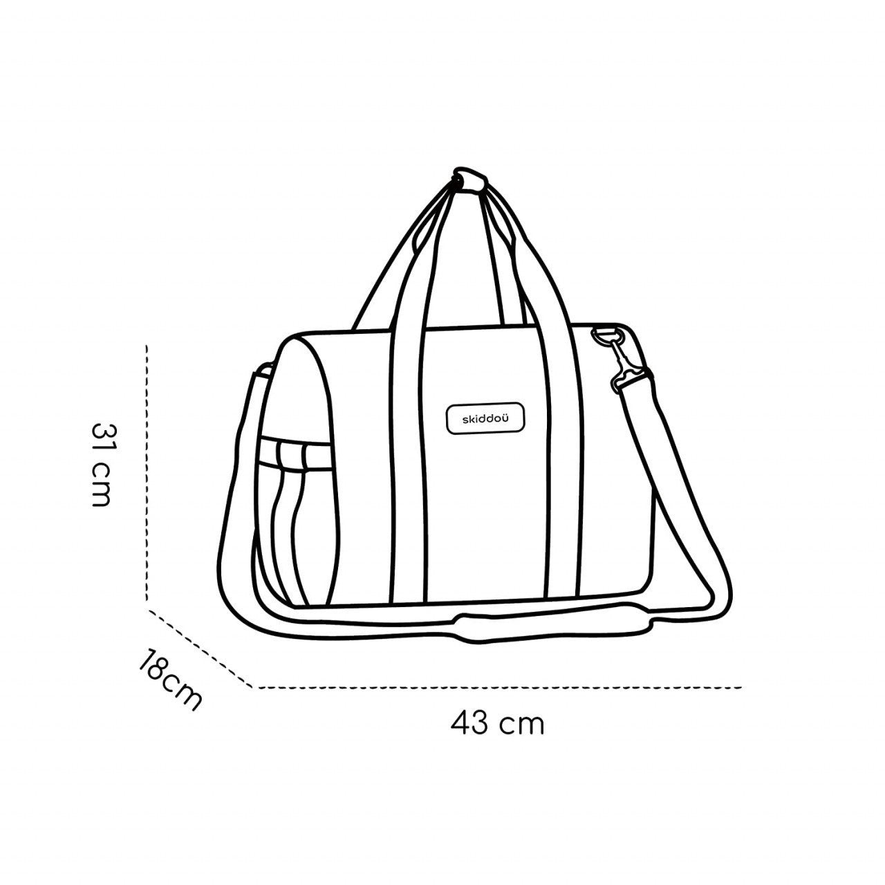 Geanta multifunctionala pentru parinti Skiddou Inger, Normandic Dream, Gri