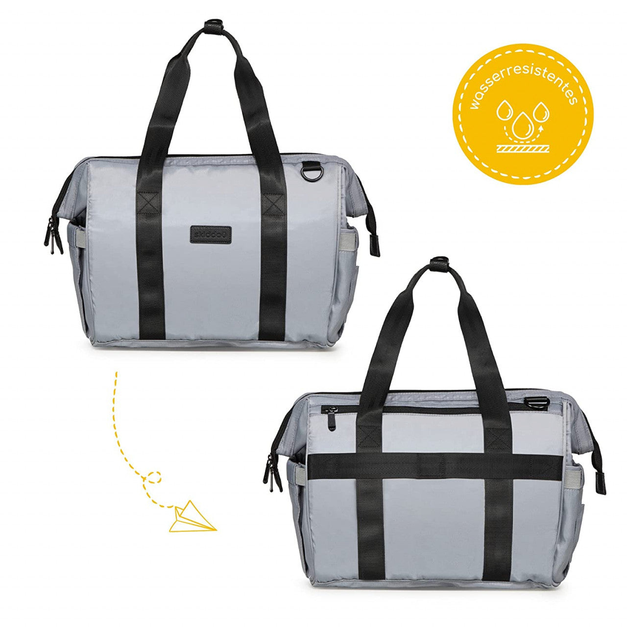 Geanta multifunctionala pentru parinti Skiddou Inger, Normandic Dream, Gri