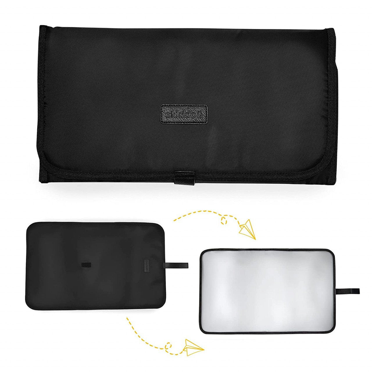 Geanta multifunctionala pentru parinti Skiddou Inger, Onyz Leather, Negru