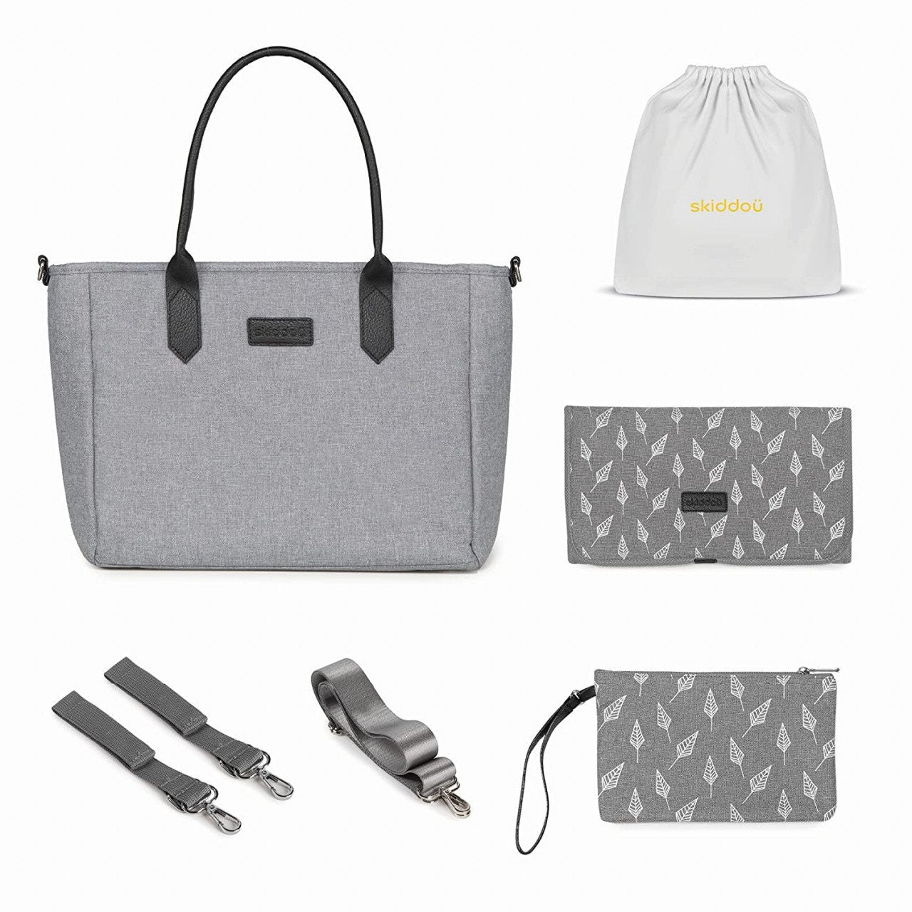 Geanta multifunctionala pentru parinti Skiddou Ingrid, Onyx, Negru - Imagine 2