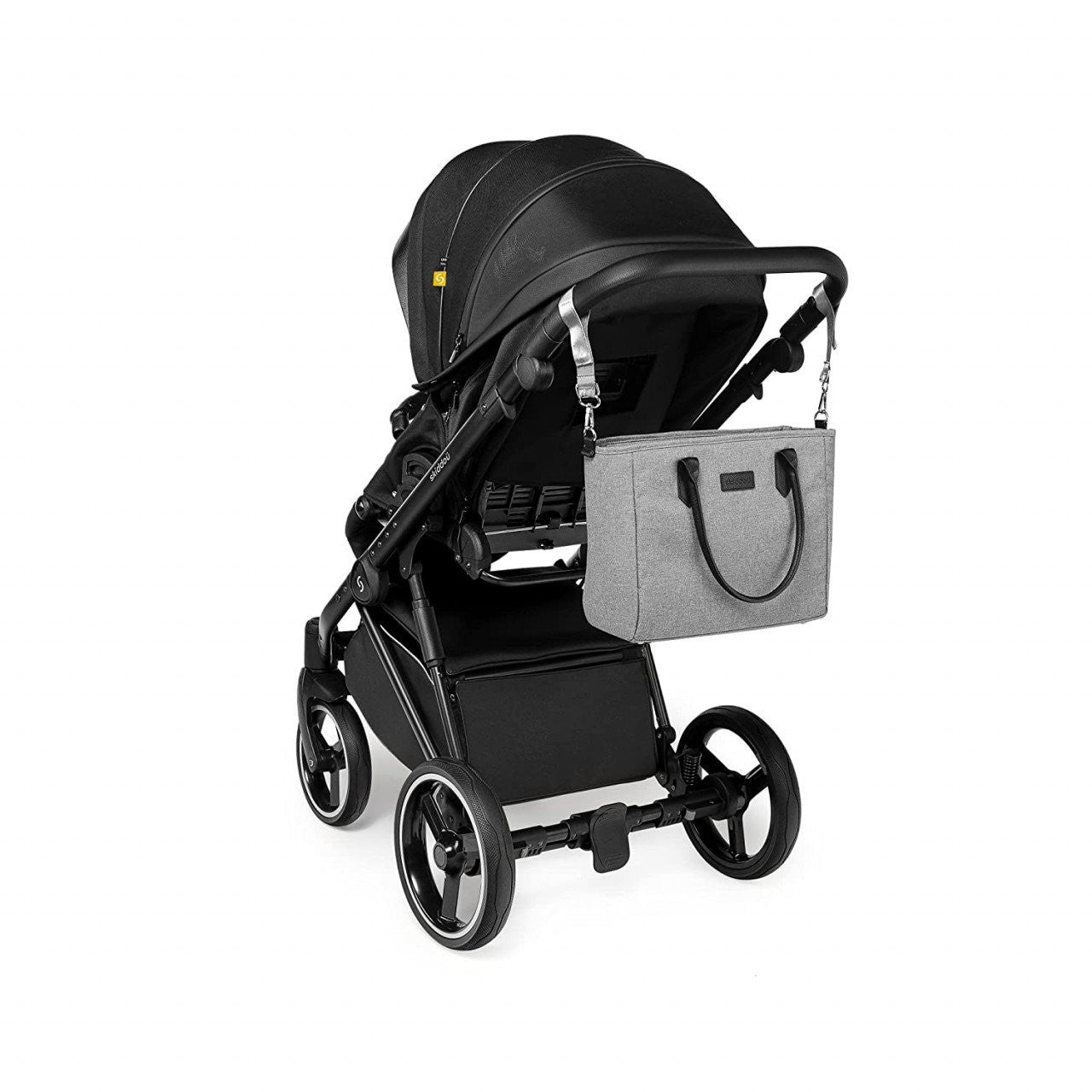 Geanta multifunctionala pentru parinti Skiddou Ingrid, Onyx, Negru - Imagine 4