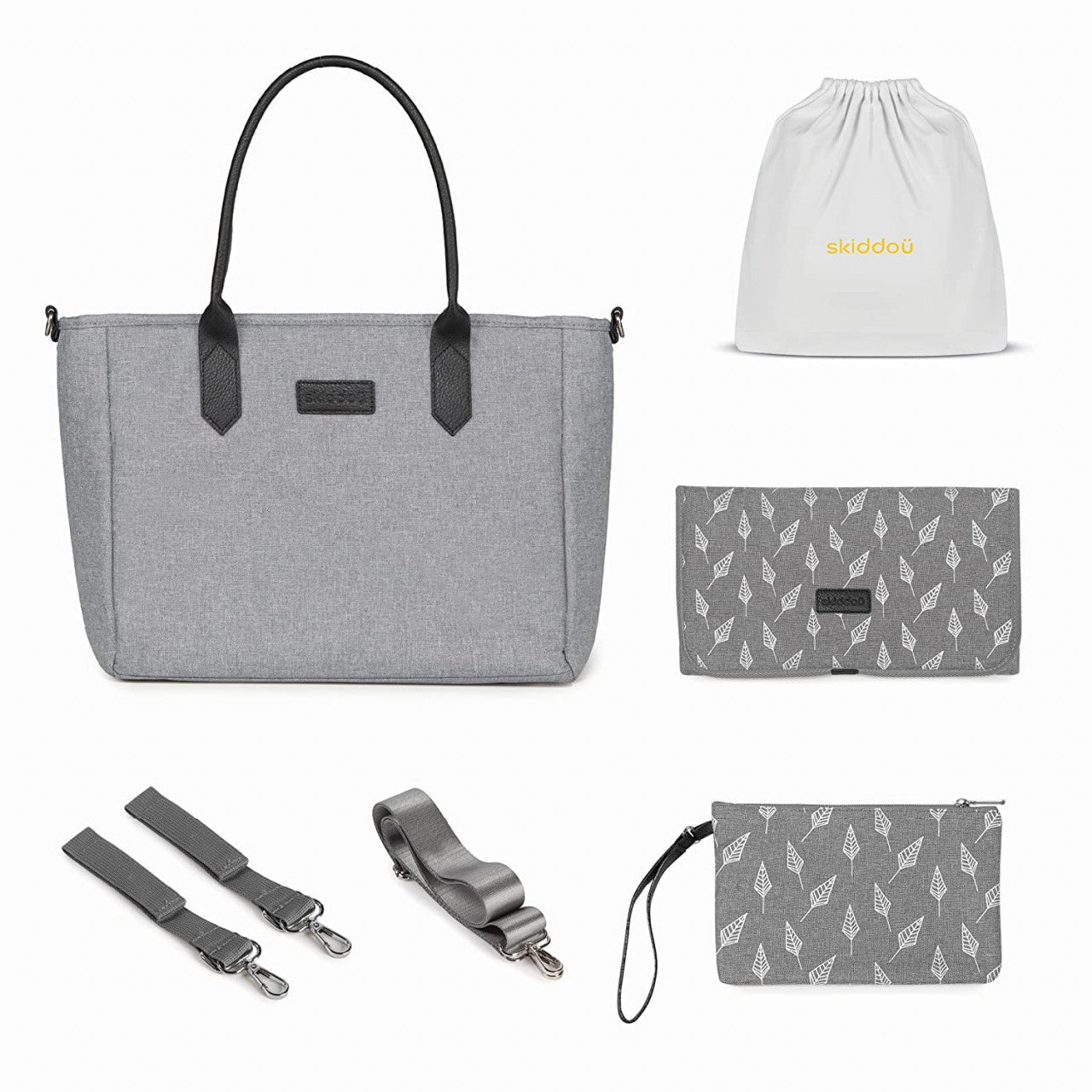Geanta multifunctionala pentru parinti Skiddou Ingrid, Onyx, Negru