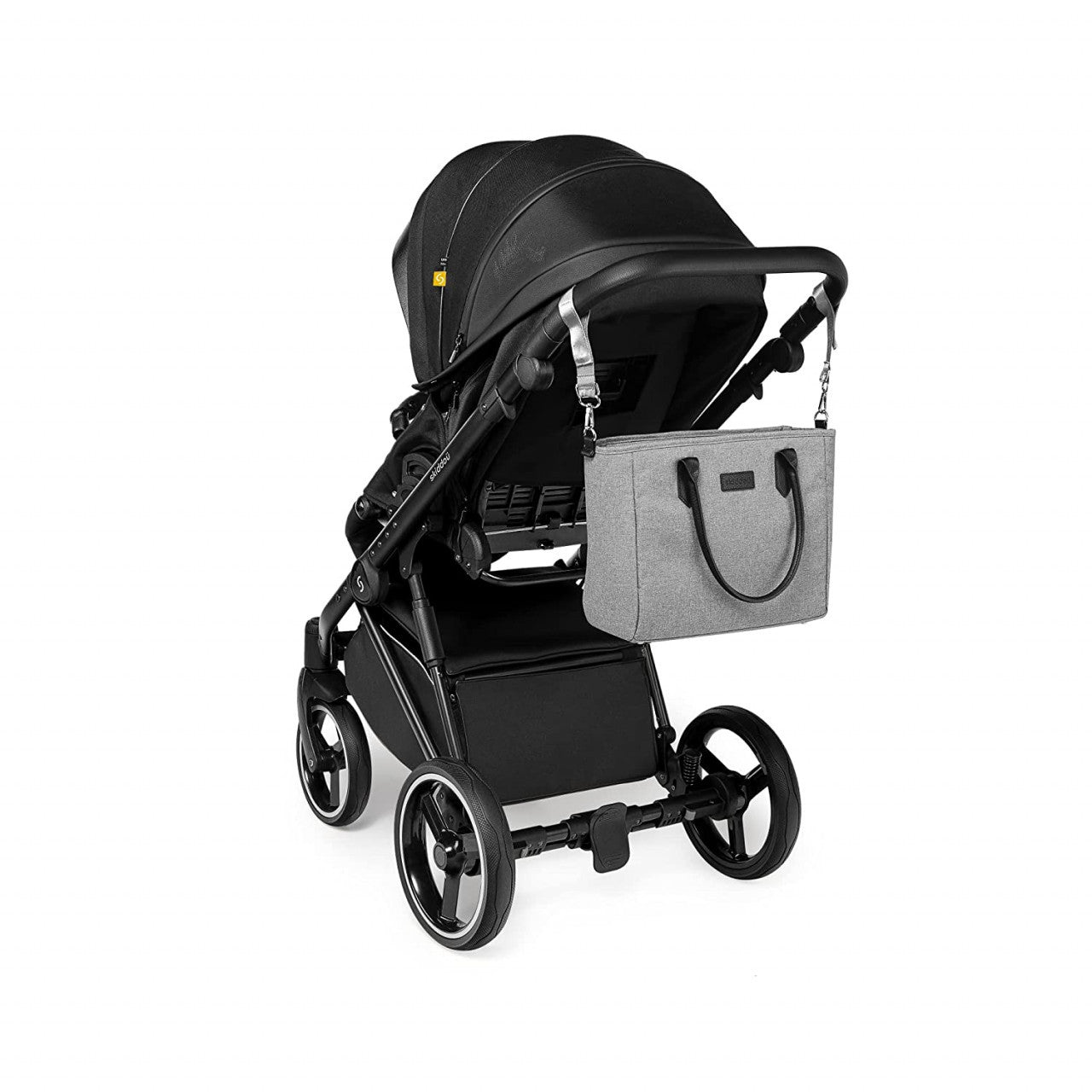 Geanta multifunctionala pentru parinti Skiddou Ingrid, Onyx, Negru - Imagine 12