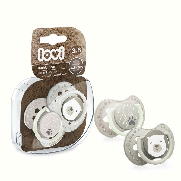 LOVI Suzeta Silicon Dynamic 3-6m 2 pcs Buddy Bear Infant.ro