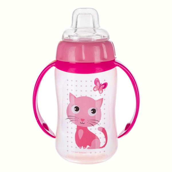 Canpol Babies Cana Antrenament Silicon 320ml Cute Animals-Cat  Infant.ro