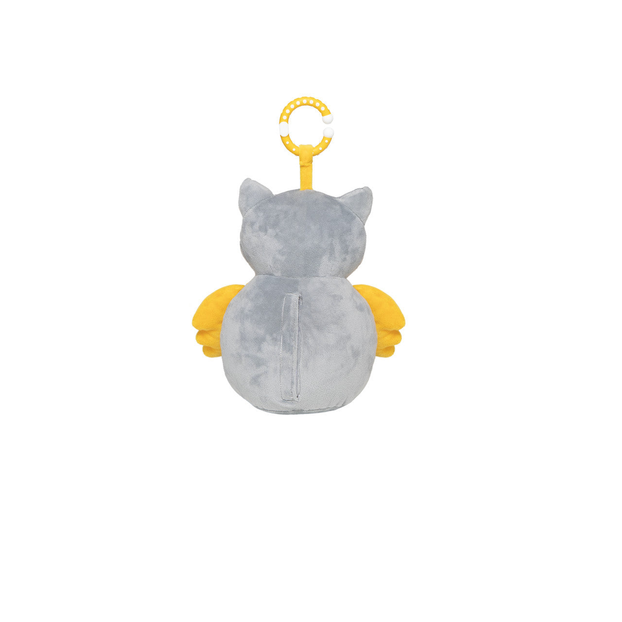 Jucarie bufnita de plus pentru copii Skiddou Marit, cu sunete albe, 25x11 cm