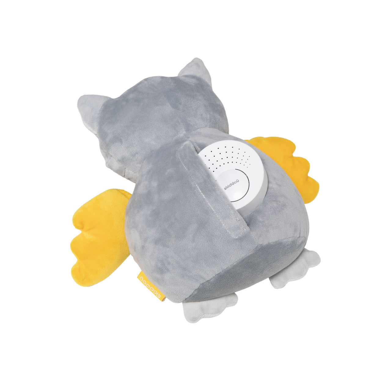 Jucarie bufnita de plus pentru copii Skiddou Marit, cu sunete albe, 25x11 cm