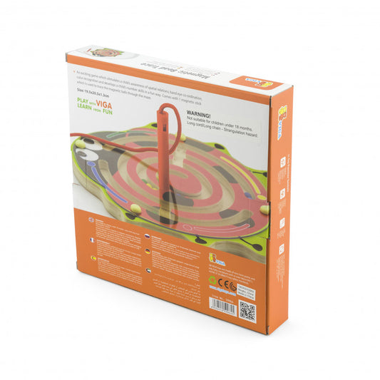Labirint magnetic cu bile Buburuza, Viga - Imagine 3