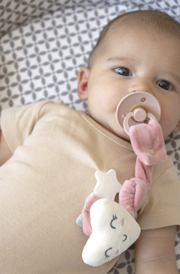 Lant pentru suzeta din muselina cu steluta BabyJem