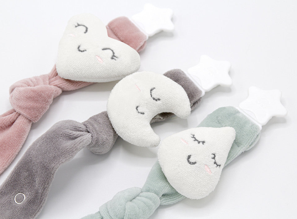 Lant pentru suzeta din muselina cu steluta BabyJem