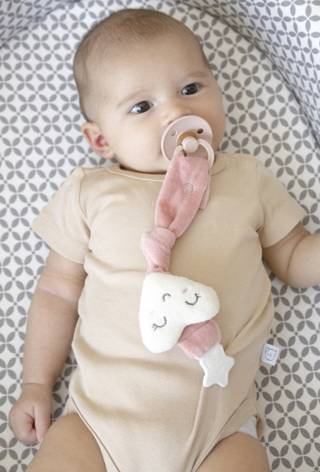 Lant pentru suzeta din muselina cu steluta BabyJem