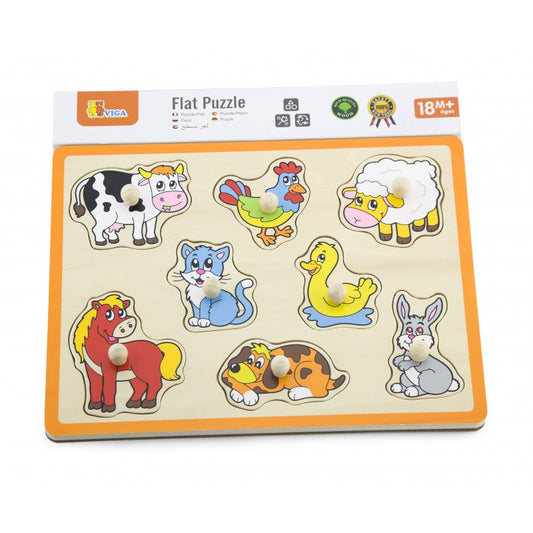 Puzzle cu manere - animale [ps:a90dc2cf-f362-4cbd-9d6b-d9be3f135e90]