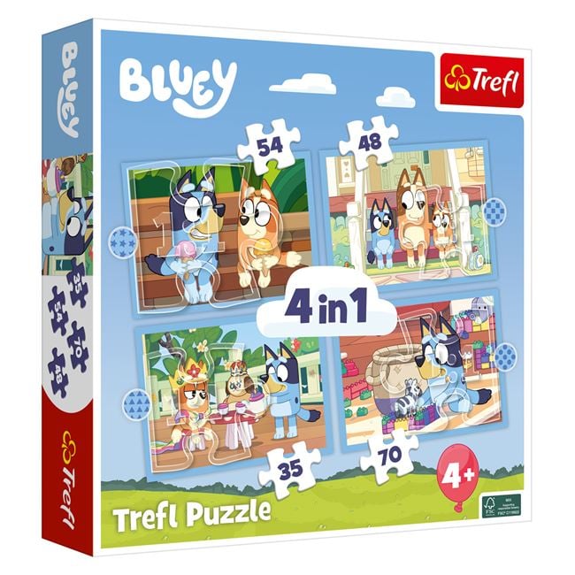 Puzzle 4 in 1 Bluey Trefl - Set Jucarii Educative Jumbo - Default Title [ps:46e6f7ce-4603-4477-bb15-a4bba107111a]