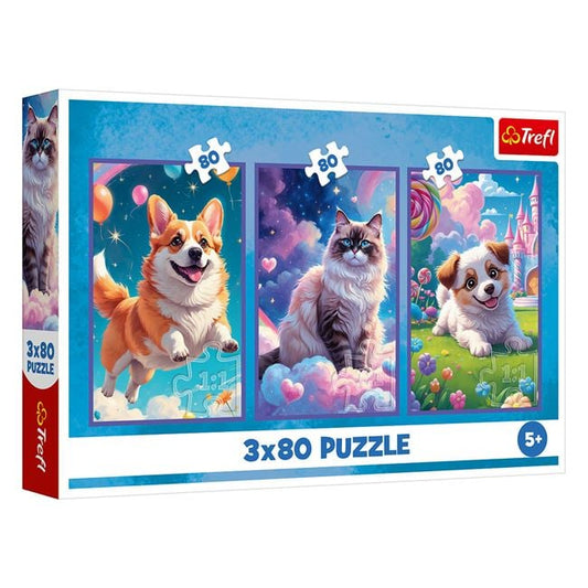Puzzle Câini și Pisici Fantastice 3 în 1 Trefl - Jumbo - Default Title [ps:ef8a7c02-a35c-40fb-bd27-217e75fb2c58]