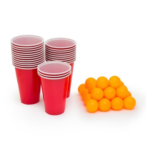Joc Beer Pong Flippy - Set 24 Pahare și Mingi, Roșu - Roșu [ps:5f64140c-abfe-4b24-9490-b90e4bf15625]
