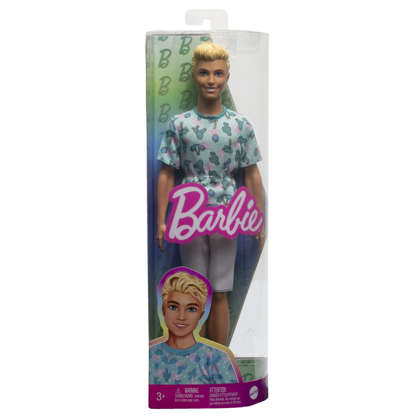 BARBIE PAPUSA BAIAT FASHIONISTAS BLOND CU BLUZA CU - Imprimeu cu cactusi [ps:9d388c07-b786-4e4c-988b-f48dd15dbdc7]