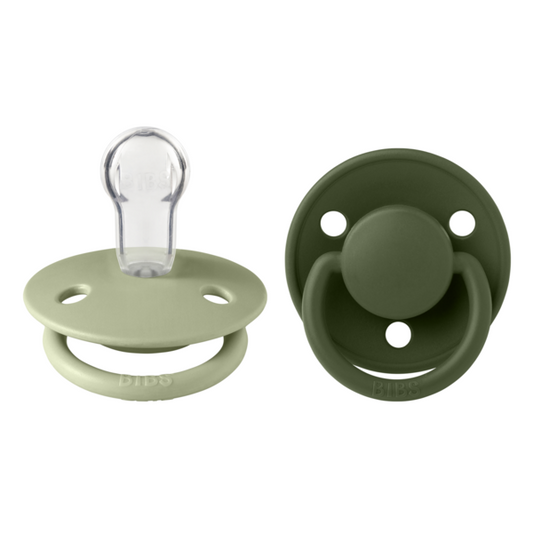 Set 2 Suzete BIBS De Lux Silicon, Rotunde, Sage/Hunter Green - Sage [ps:920aa491-6e1f-463a-a3a7-276ce549a057]
