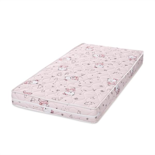 Saltea Pat Copii Lorelli Relax, 60x120x10 cm, Grey Sky - Pink Ballerina Bear [ps:826f4b61-965c-45a3-9a02-860d47abbd6b]