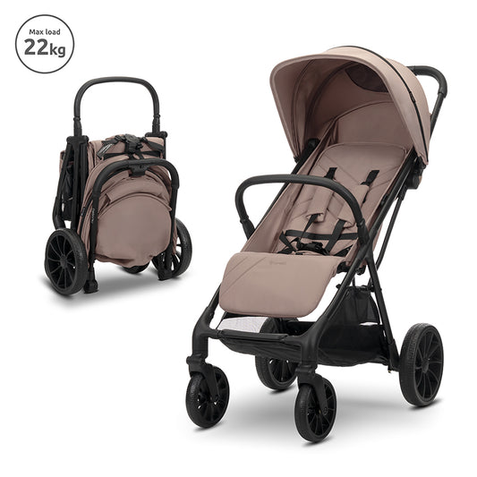 Carucior pentru copii, Nuvella, pliere cu o mana, spatar reglabil multipozitie, copertina extensibila, 0-48 luni, pana la 22 kg [ps:6079a86c-a9e4-43ba-b7b2-edf1f44164e3]