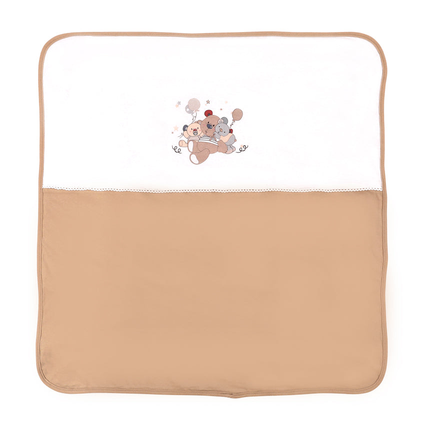 Patura Bumbac Bebe Lorelli Za Za, 90x90 cm, Pink - Bej [ps:826226d3-731b-4022-aacd-7a1bc721caa5]