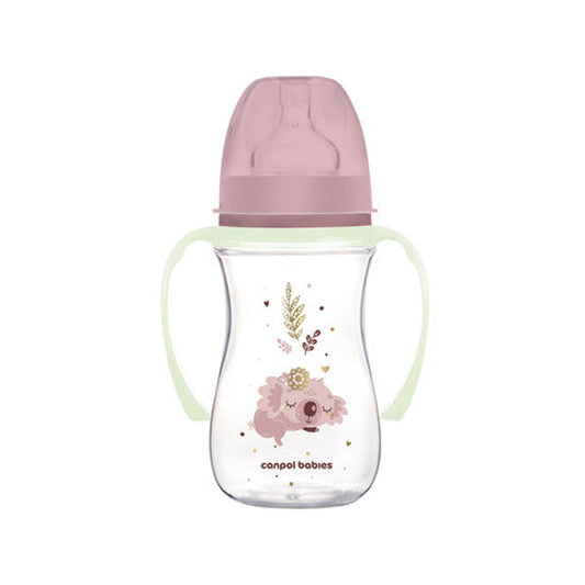 Canpol Babies Biberon Anticolic Gat Larg 240Ml Pp Easy Start Sleepy Koala cu manere fosforescente 35/237_pin [ps:c18c80e7-f150-4272-b22a-2e1e260d65c1]