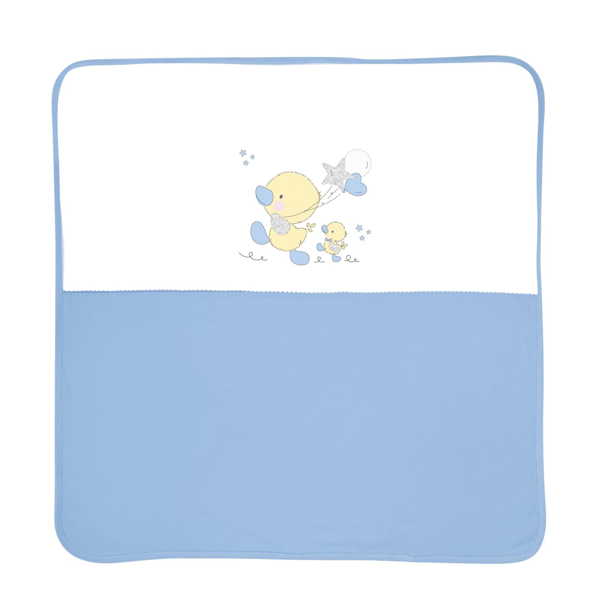 Patura Bumbac Bebe Lorelli Za Za, 90x90 cm, Pink - Albastru [ps:7338e89b-58ac-453a-922a-1b22281bc13e]