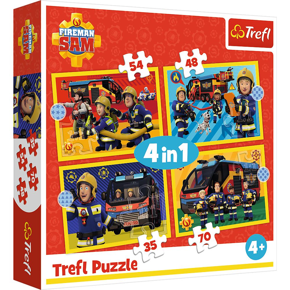 Puzzle Trefl 4în1 Pompiere cu Sirenă - Set Jucării Copii - Default Title [ps:6993a750-bac5-4ae0-a249-4a1757fb7cc1]