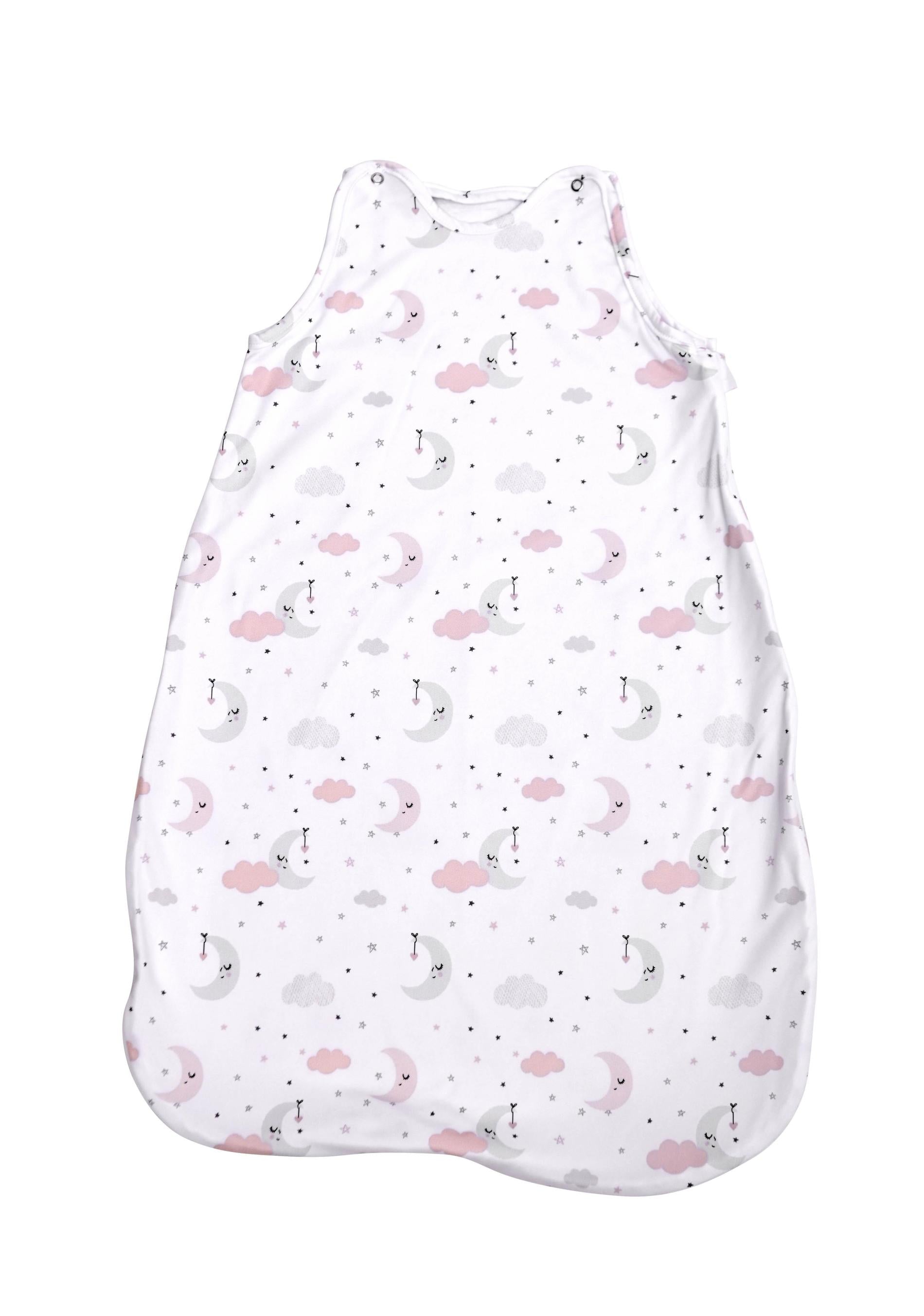 Sac Dormit Vară Lorelli Giraffe White, 85cm, Bumbac - roz luna si stele [ps:a528bbc1-8037-4081-8d03-a1ddba58739d]