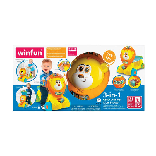 Trotinetă 3în1 Leu WinFun - Jucărie de Împins și Ride-on - Default Title [ps:73e30f67-209b-4be5-81f2-b0b340ba2763]