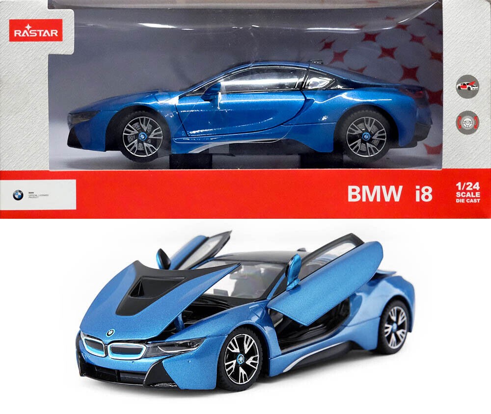 MASINUTA METALICA BMW I8 ALBASTRU SCARA 1 LA 24 [ps:ae9511d7-2bc0-4245-bb28-00f521b6a19b]