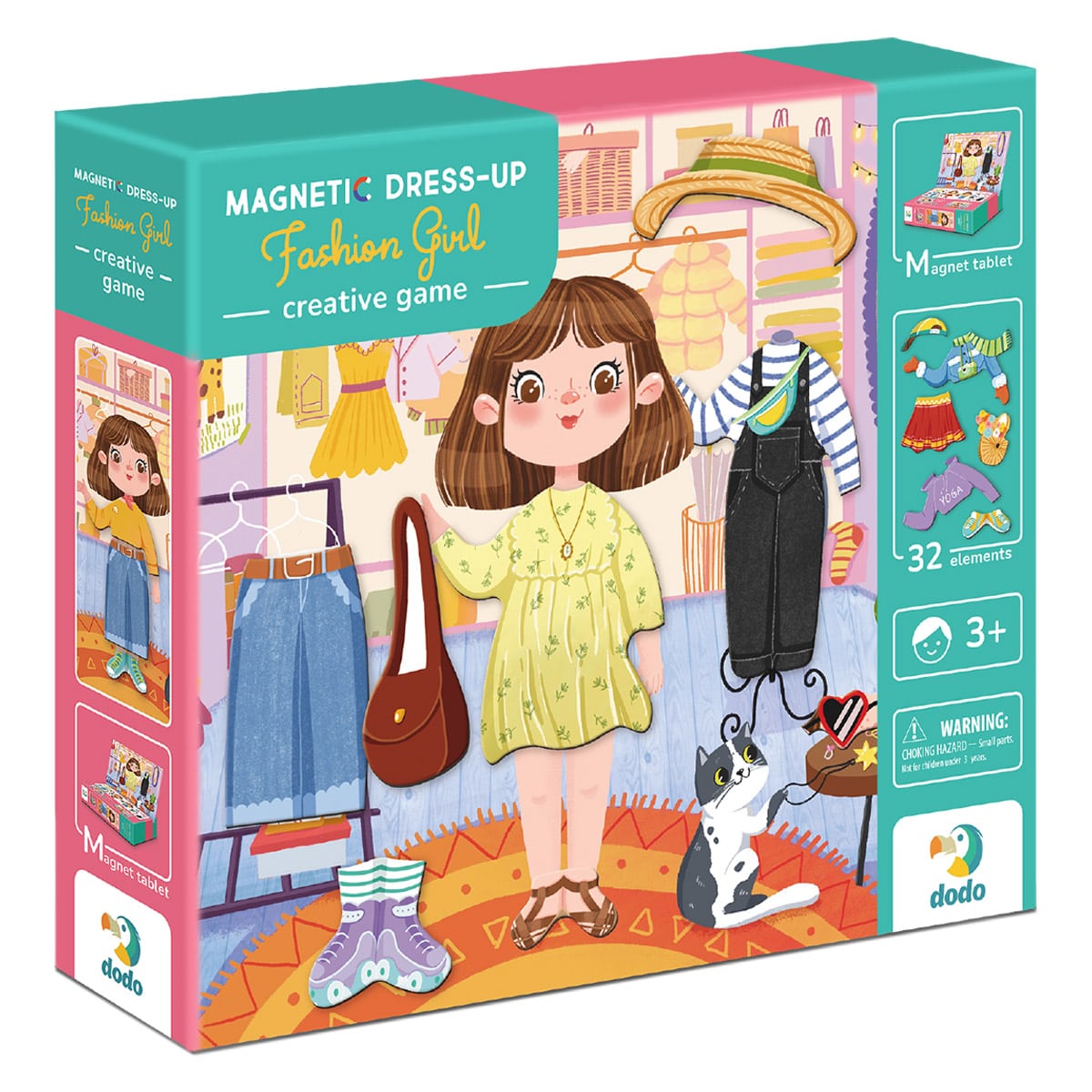 Joc Magnetic Fashion Girl Dodo Toys - Jucărie de Rol - Default Title [ps:b7a85e86-6022-4c13-b5b0-0e873d7e01fc]