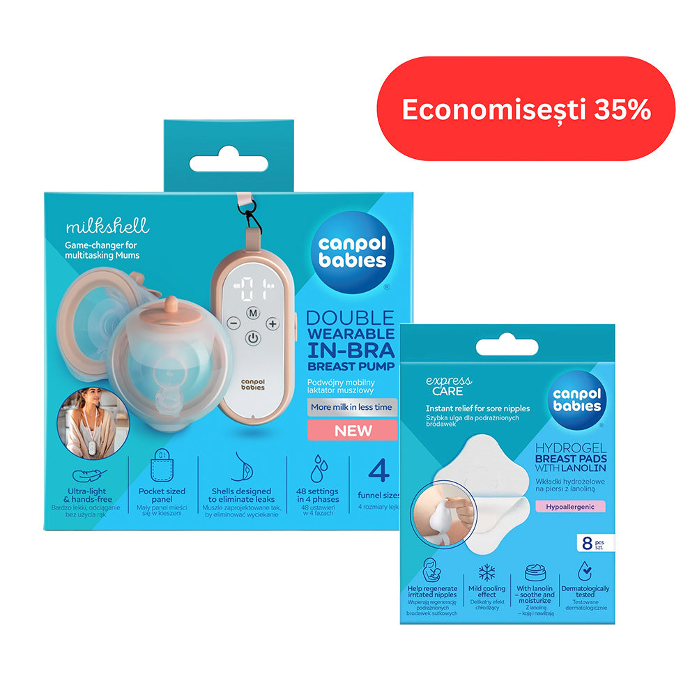 Pachet de alaptare cu Pompa de San Dubla tip Scoica - Default Title [ps:5a5146d7-e7d4-467b-ae38-7c27cd932a1d]